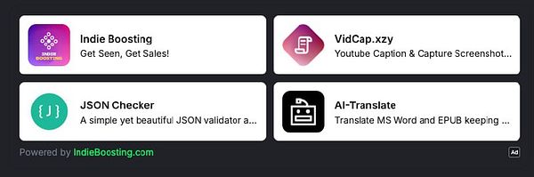 The image displays a user interface featuring four application cards related to various services.