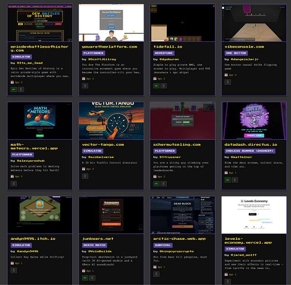 A futuristic, humanoid robot seated at a desk operates multiple keyboards and screens in a dark room with neon lighting.