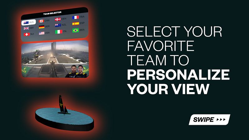 Screenshot of SailGP RaceScape XR