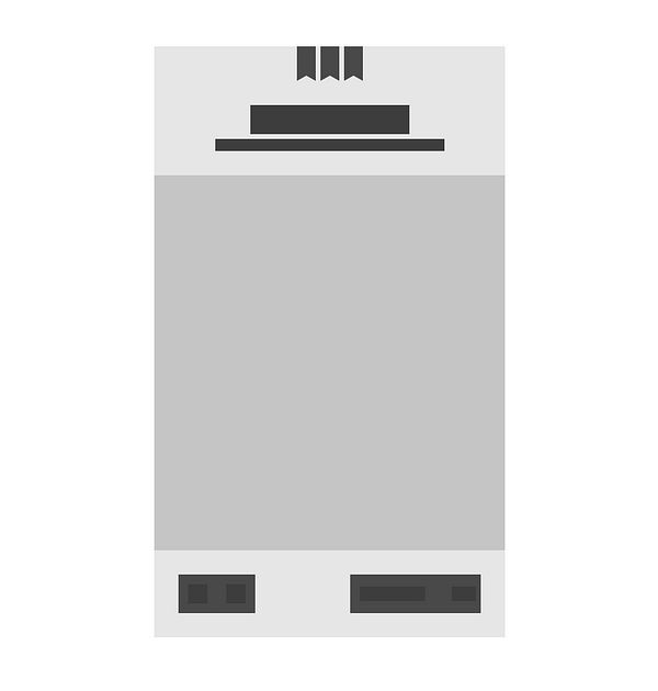 A minimalist wireframe design for a project cover thumbnail.