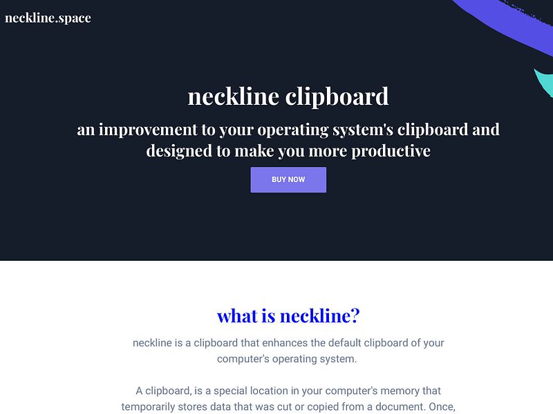 neckline clipboard
