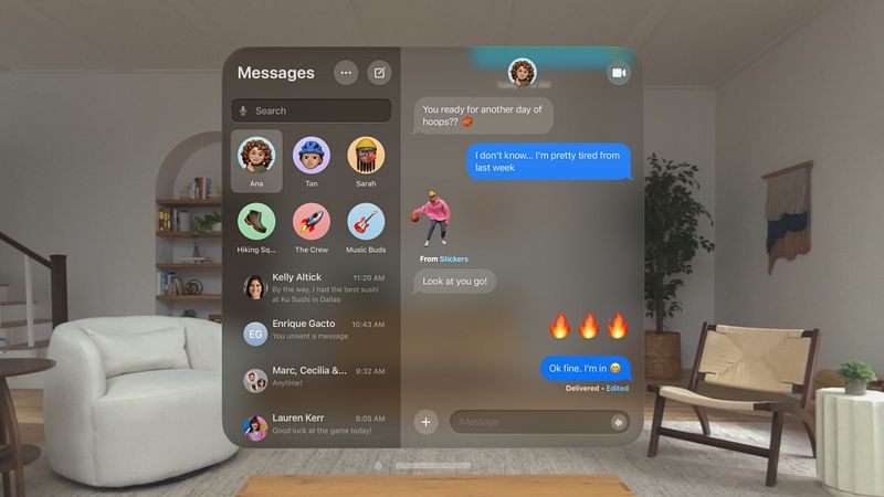 Screenshot of Messages