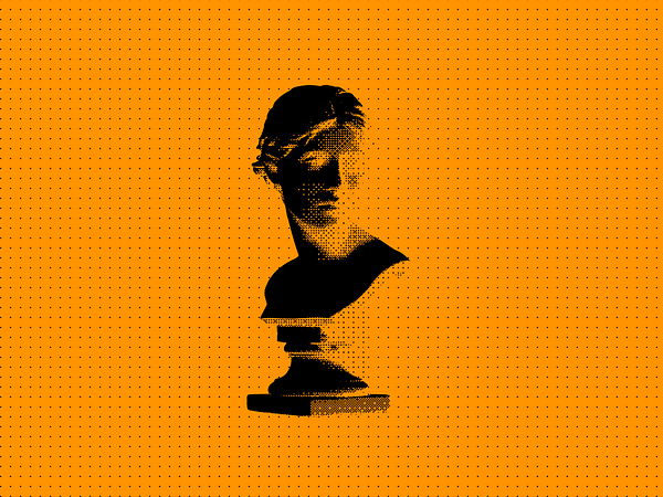 Close-up photograph of two halves of an egg yolk on a dark kitchen countertop near a sink and faucet, with orange collars around the yolks.