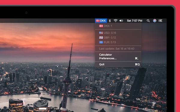 Currency Menu macOS