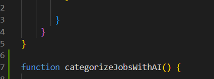 A code snippet displaying a function definition in a programming script.