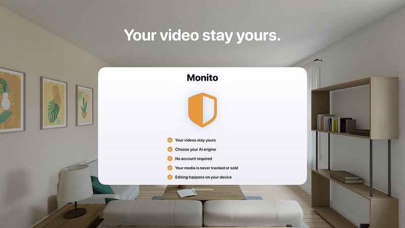 Screenshot of AI Video Editor: Monito