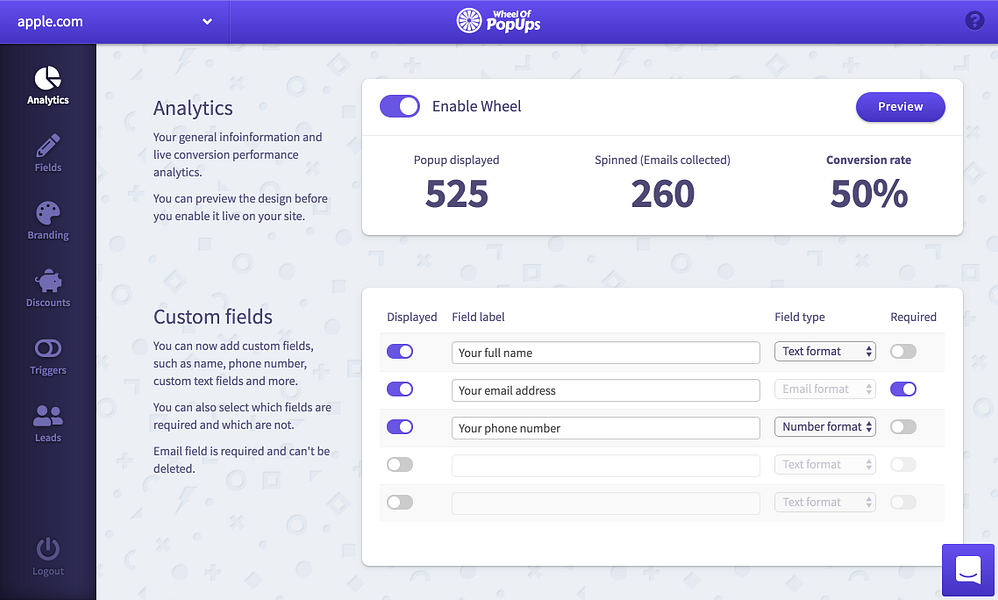 Wheel of Popups