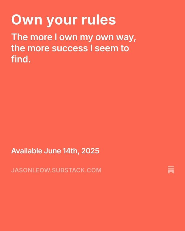 A promotional graphic for a newsletter titled 'Own your rules'.