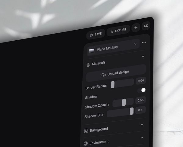 The image displays a user interface for adjusting shadow settings in a design application.