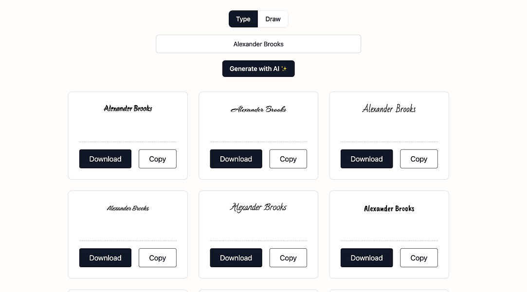 AI Signature Generator