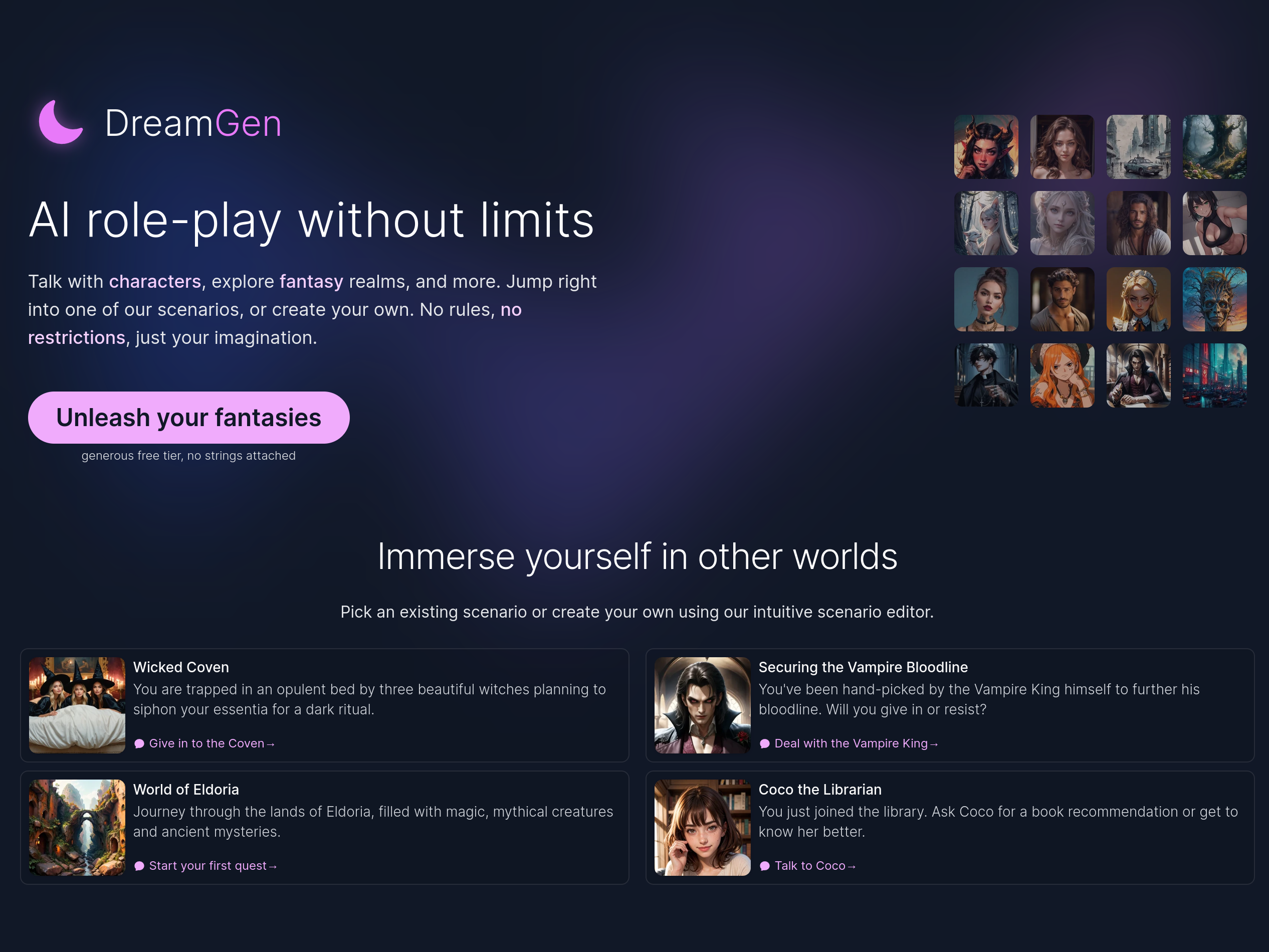 DreamGen: Uncensored AI role-play & story generator | BetaList