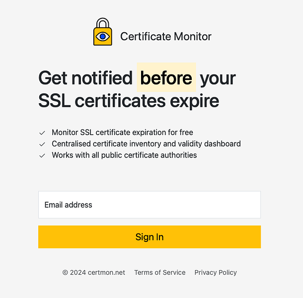 Certificate Monitor