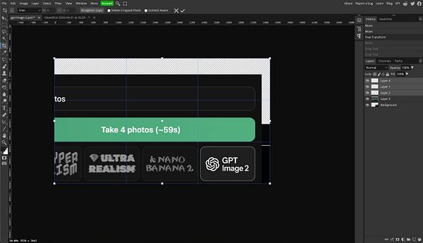A minimalist dark-themed interface showing a large purple circular toggle with three white circular dots above it and control slider icons below.