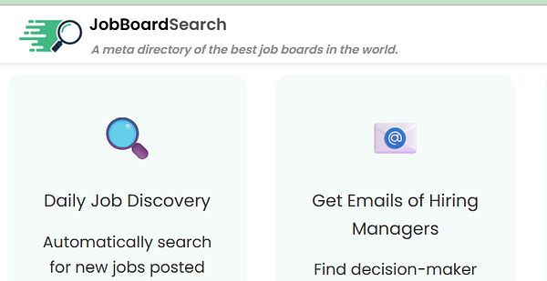 Screenshot of a job board landing page for software developer roles, featuring search filters and job listings.