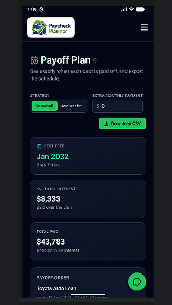 Paycheck Planner
