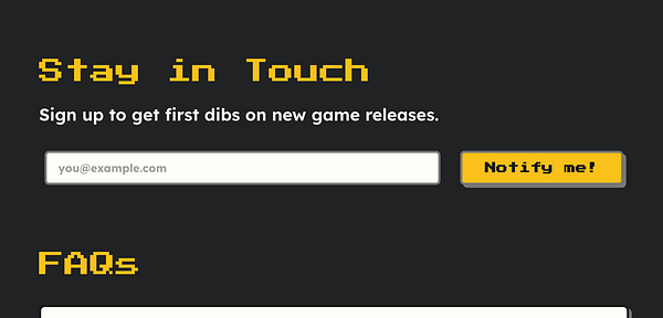Screenshot of a SendPulse newsletter subscription embed with neobrutalist styling, featuring a bold black and white design and a textarea field.