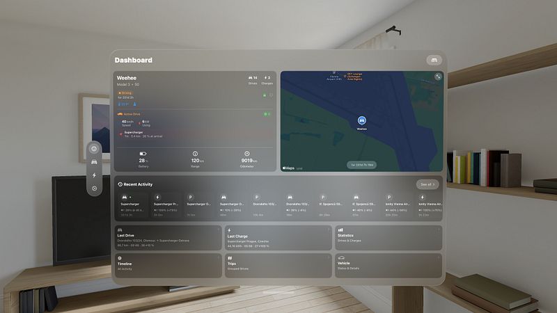 Screenshot of HedgieMate: For your Tesla