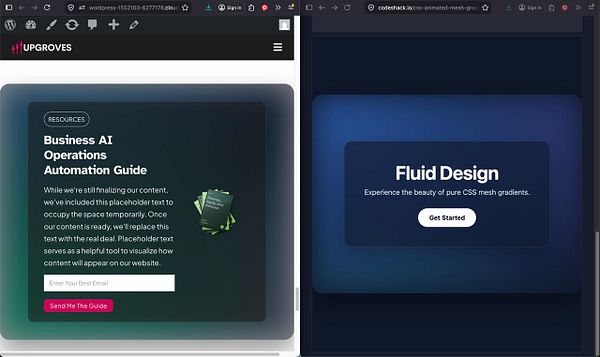 Animated CSS background featuring colorful moving shapes in various pastel tones for a lead magnet section.