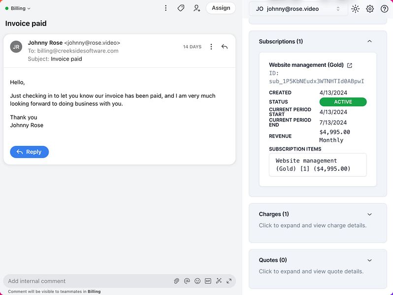 Stripe plugin for Front