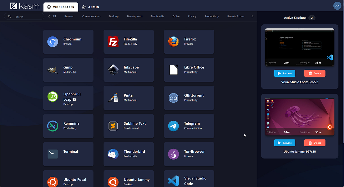 Kasm Workspaces