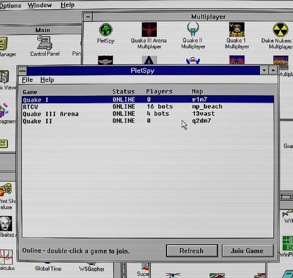 Screenshot of a game statistics website displaying player counts and live maps for multiple game servers.