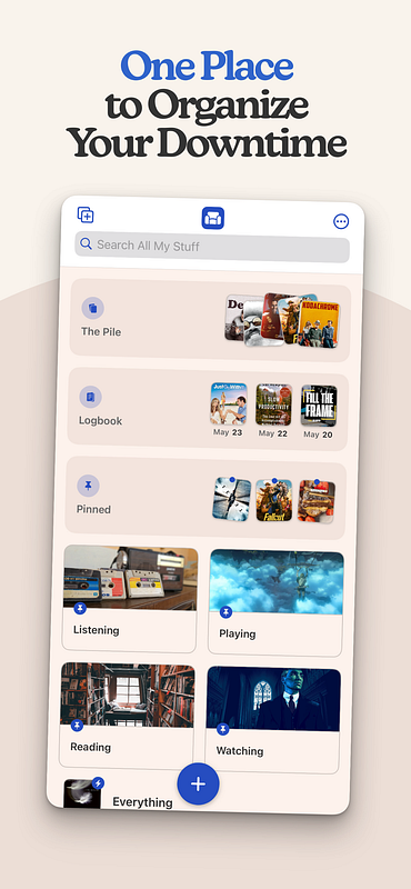 Screenshot of Sofa: Downtime Organizer