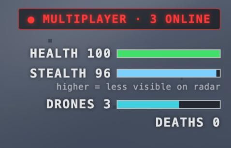 A game interface shows a map with icons and a white circular indicator highlighting an area.