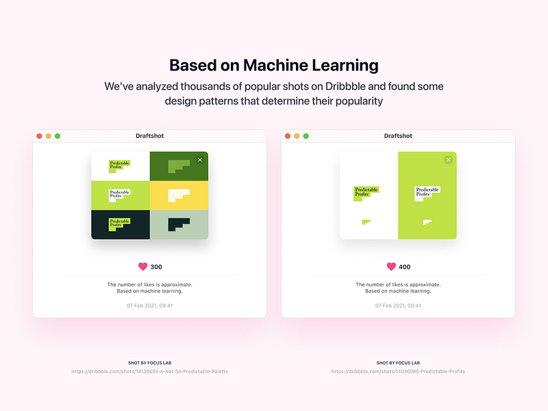 Draftshot for Dribbble