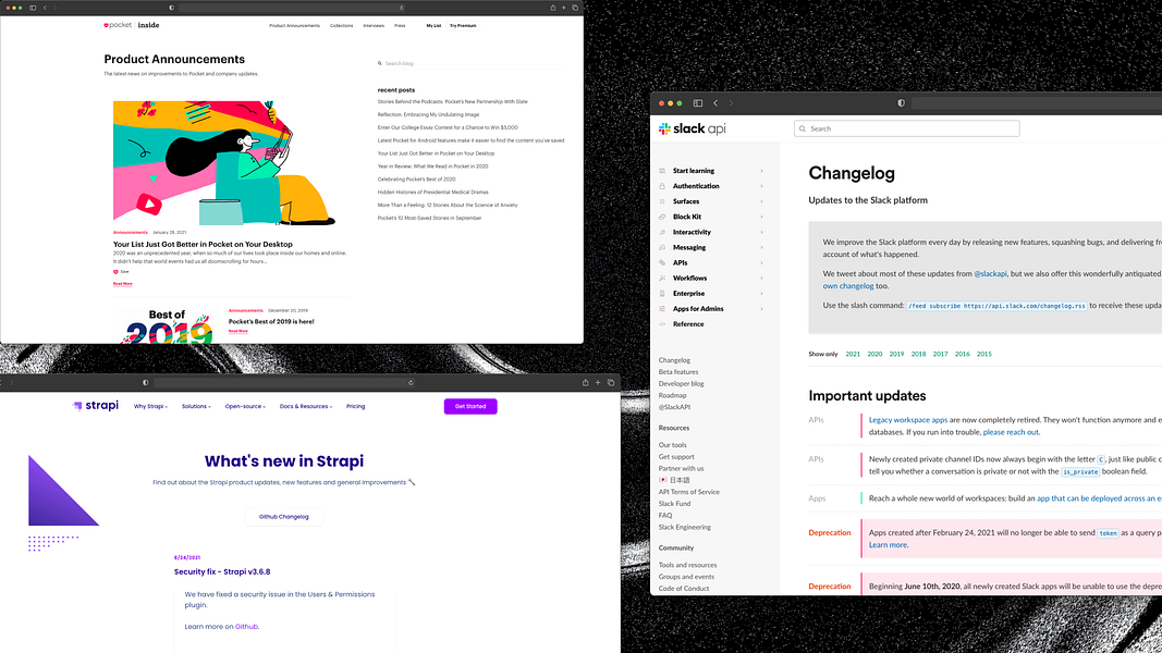 Changelogs Gallery