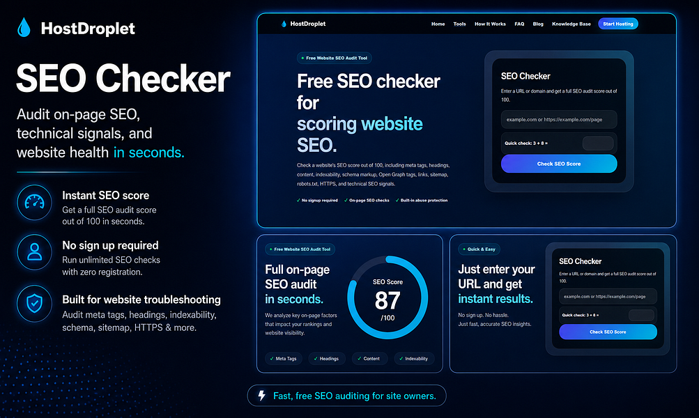 HostDroplet Tools