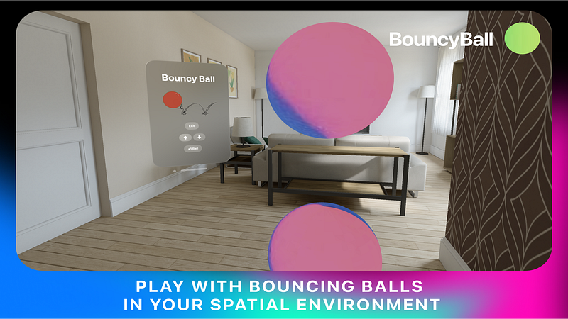 Screenshot of Spatial Bouncy Balls