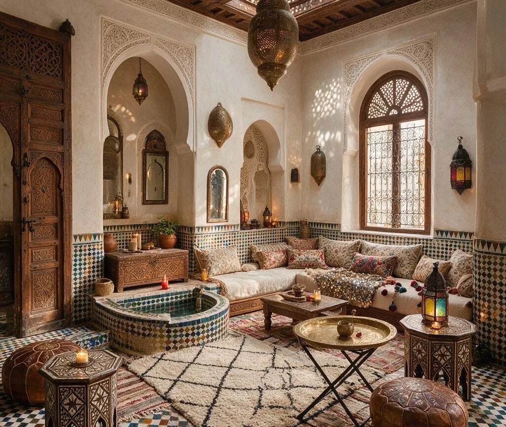 A living room in the Moroccan style