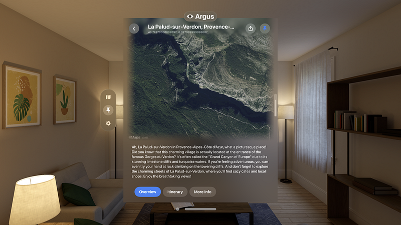 Screenshot of Argus - AI Explorer