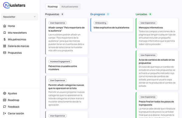 A screenshot of a Custom Roadmap section design interface showing a pipeline with various phases and tasks, styled with orange progress bars and icons.