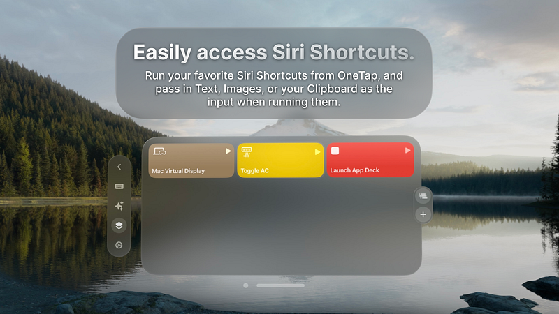 Screenshot of Keyboard Shortcuts - OneTap