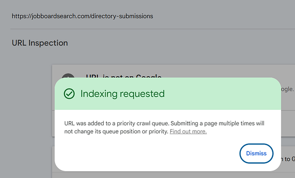 Landing page design for Directory Submissions featuring a clean layout with a header, body text, three benefits outlined with icons, and a call to action button.
