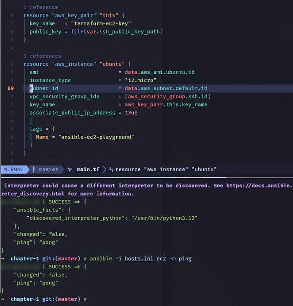 Screenshot of a GitHub repository page featuring a Terraform script module and configuration file for AWS VPC.
