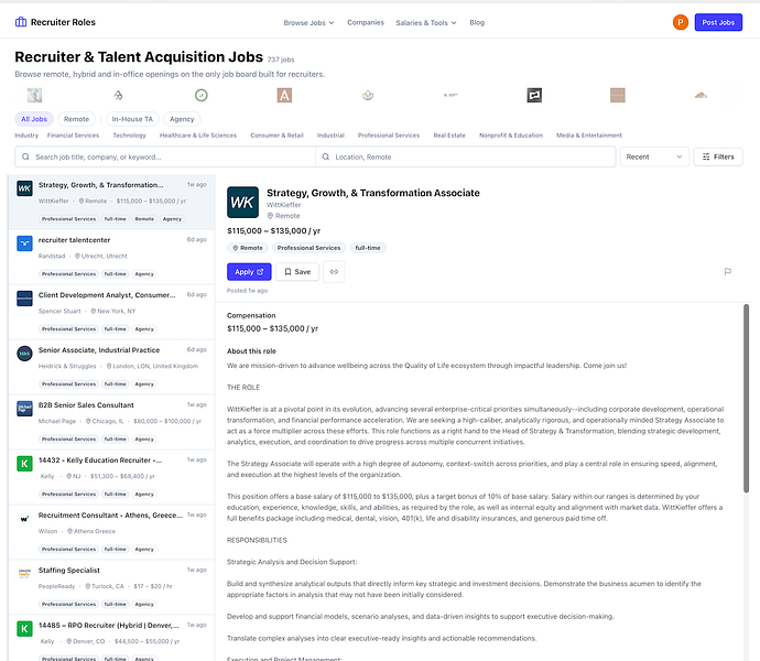 Recruiter Roles