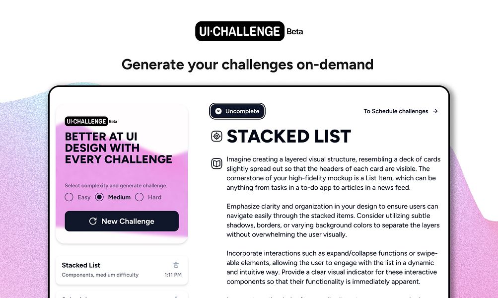 UI Challenges