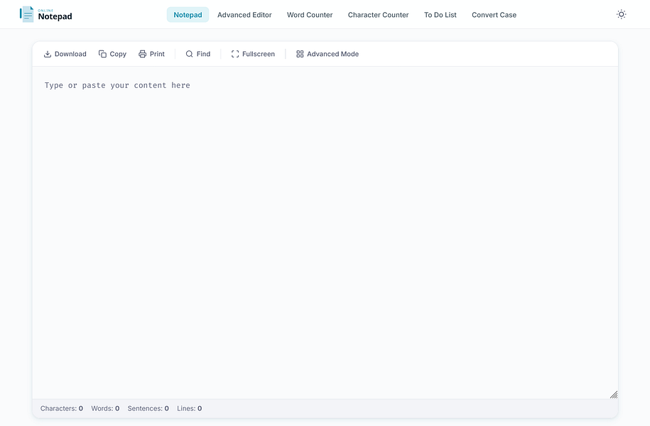 Online Notepad