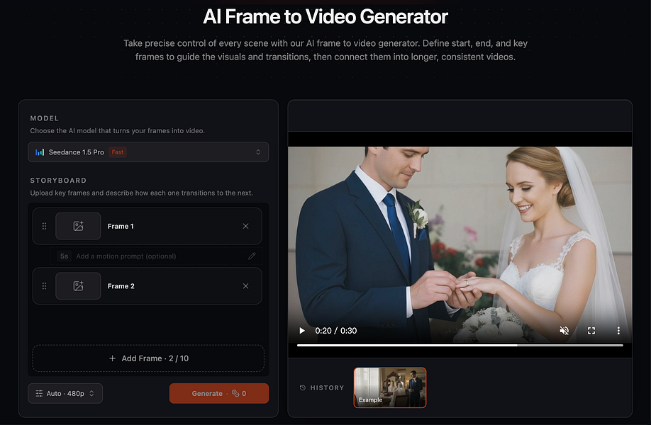 Frame to Video