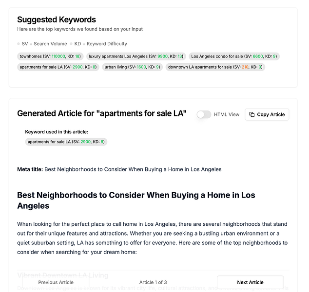 SEO Content Generator