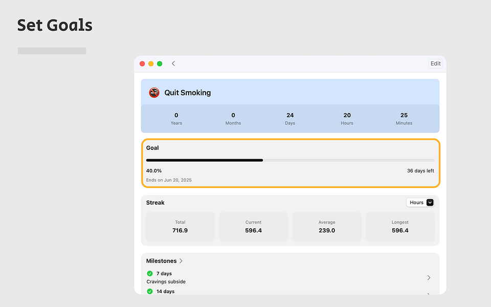 NowAgo - Habit Tracker for iOS/MacOS