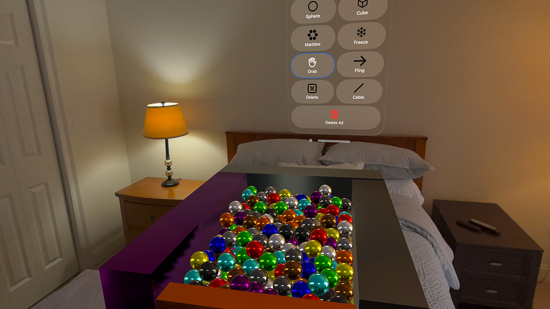 Screenshot of Spatial Physics Playground