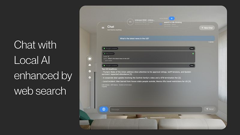Screenshot of Noema: Local AI & Offline LLM