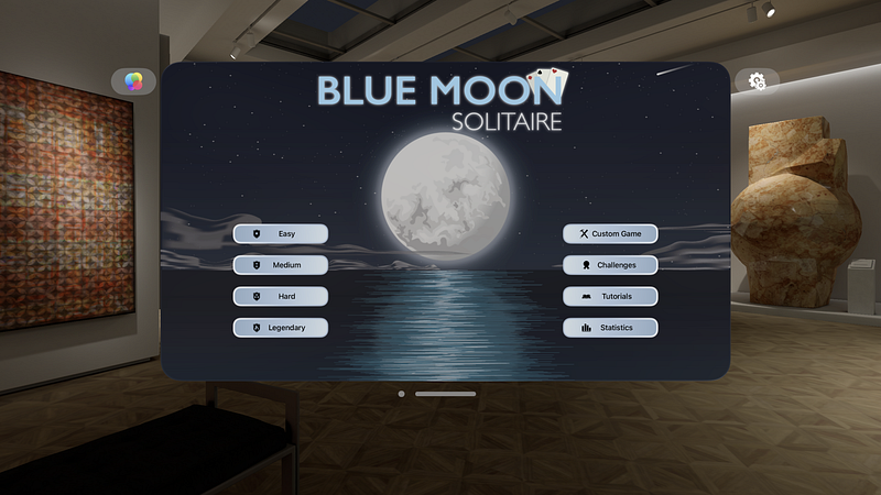 Screenshot of Blue Moon Solitaire