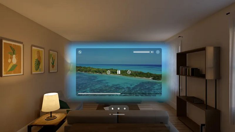 Screenshot of Aurora Player for Apple Vision Pro