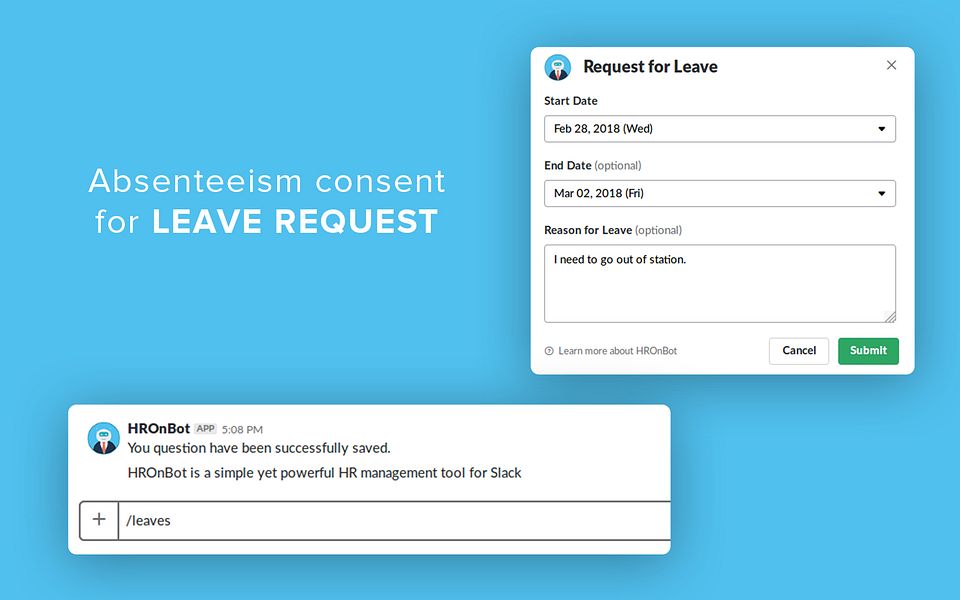 HROnBot for Slack