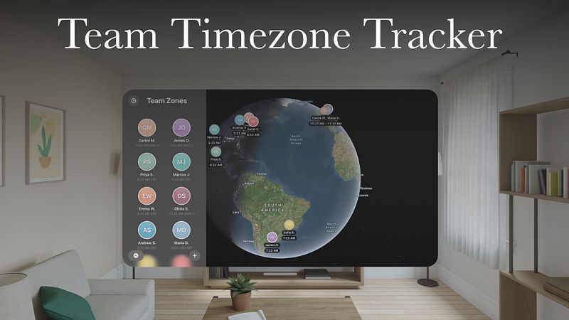 Screenshot of Team Zones Timezone Tracker