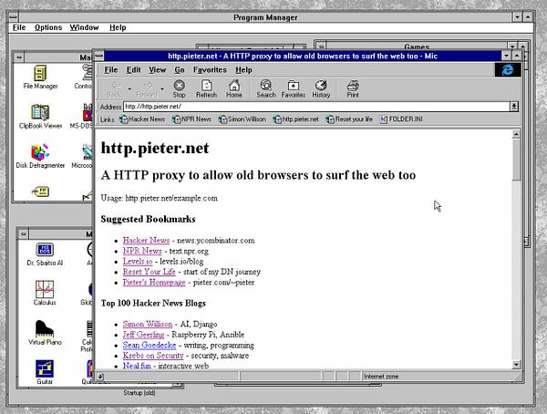 Screenshot of a terminal displaying command lines to configure an HTTP-only proxy on a server.